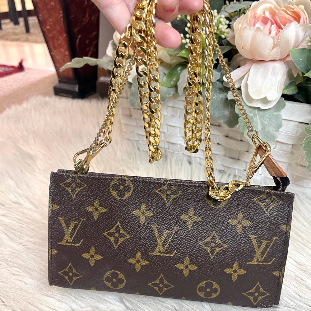 Louis Vuitton Brown Monogram Chain Shoulder Bag - Picture 3 of 15